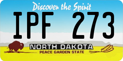 ND license plate IPF273