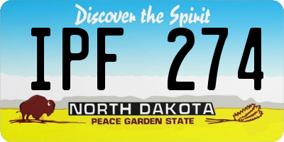 ND license plate IPF274