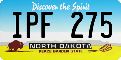 ND license plate IPF275