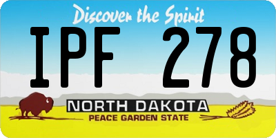 ND license plate IPF278