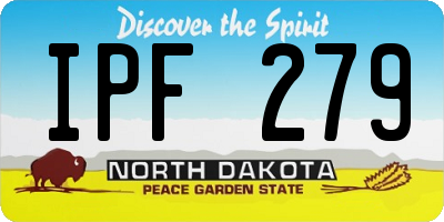 ND license plate IPF279