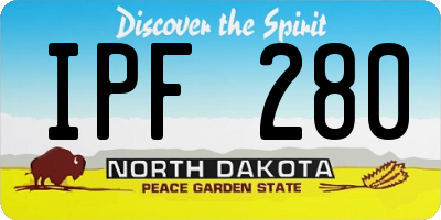 ND license plate IPF280