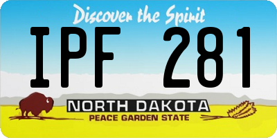 ND license plate IPF281