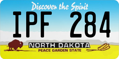 ND license plate IPF284
