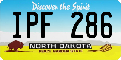 ND license plate IPF286
