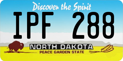 ND license plate IPF288
