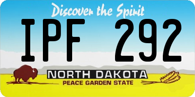 ND license plate IPF292