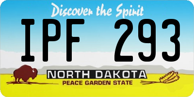 ND license plate IPF293