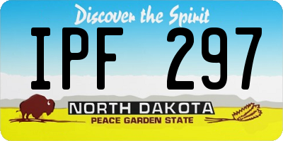 ND license plate IPF297