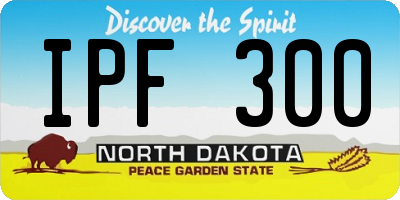 ND license plate IPF300