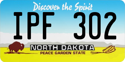 ND license plate IPF302