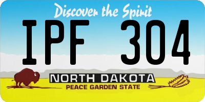 ND license plate IPF304