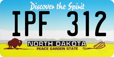 ND license plate IPF312