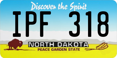 ND license plate IPF318