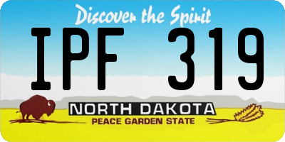 ND license plate IPF319