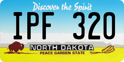 ND license plate IPF320