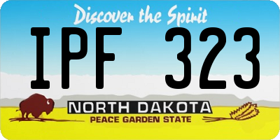 ND license plate IPF323