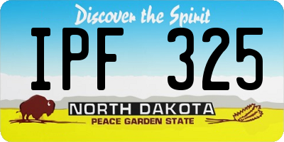 ND license plate IPF325