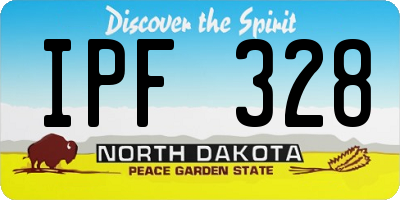 ND license plate IPF328