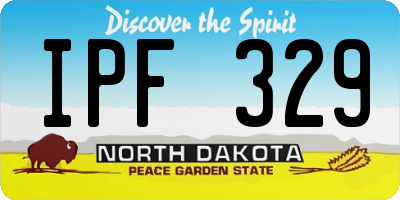 ND license plate IPF329