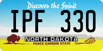 ND license plate IPF330