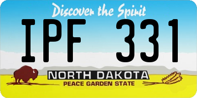 ND license plate IPF331
