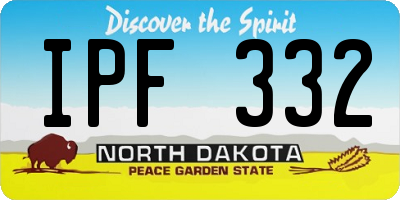 ND license plate IPF332