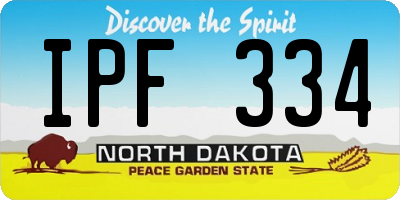 ND license plate IPF334