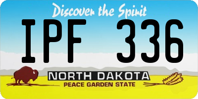 ND license plate IPF336