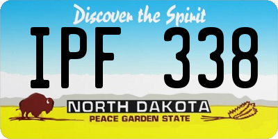 ND license plate IPF338