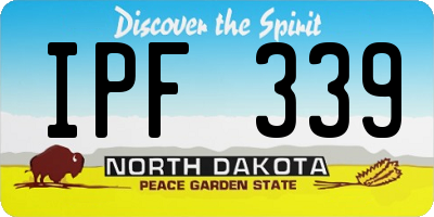 ND license plate IPF339