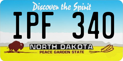 ND license plate IPF340