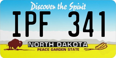 ND license plate IPF341