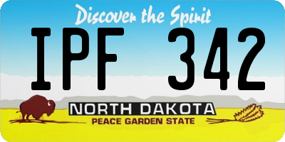 ND license plate IPF342