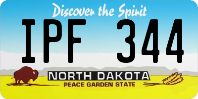 ND license plate IPF344