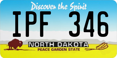 ND license plate IPF346