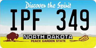 ND license plate IPF349