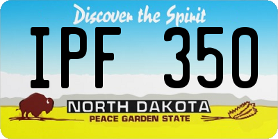 ND license plate IPF350
