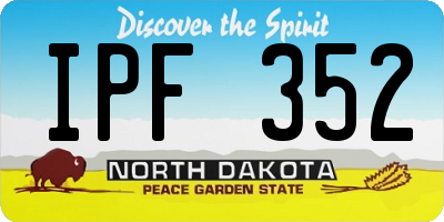 ND license plate IPF352