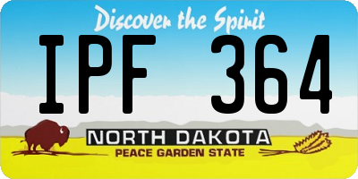 ND license plate IPF364