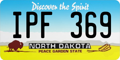 ND license plate IPF369