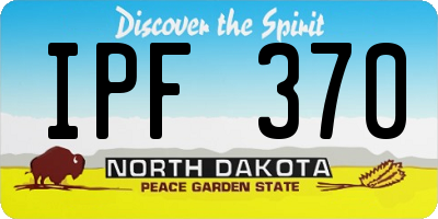 ND license plate IPF370