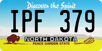 ND license plate IPF379