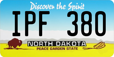 ND license plate IPF380