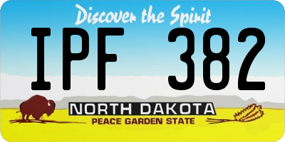 ND license plate IPF382