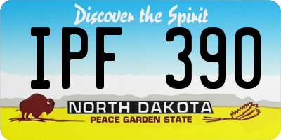 ND license plate IPF390