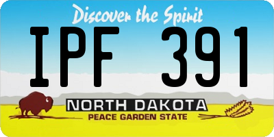 ND license plate IPF391