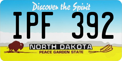 ND license plate IPF392