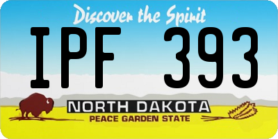 ND license plate IPF393