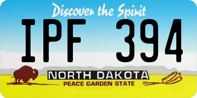 ND license plate IPF394